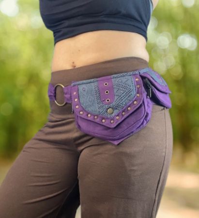 Crochet Belt Plum / S