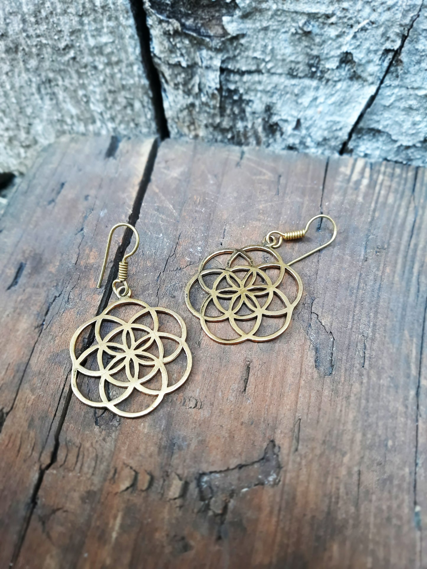 Large Flower of Life Earrings EAR44 - Mishu Boutique