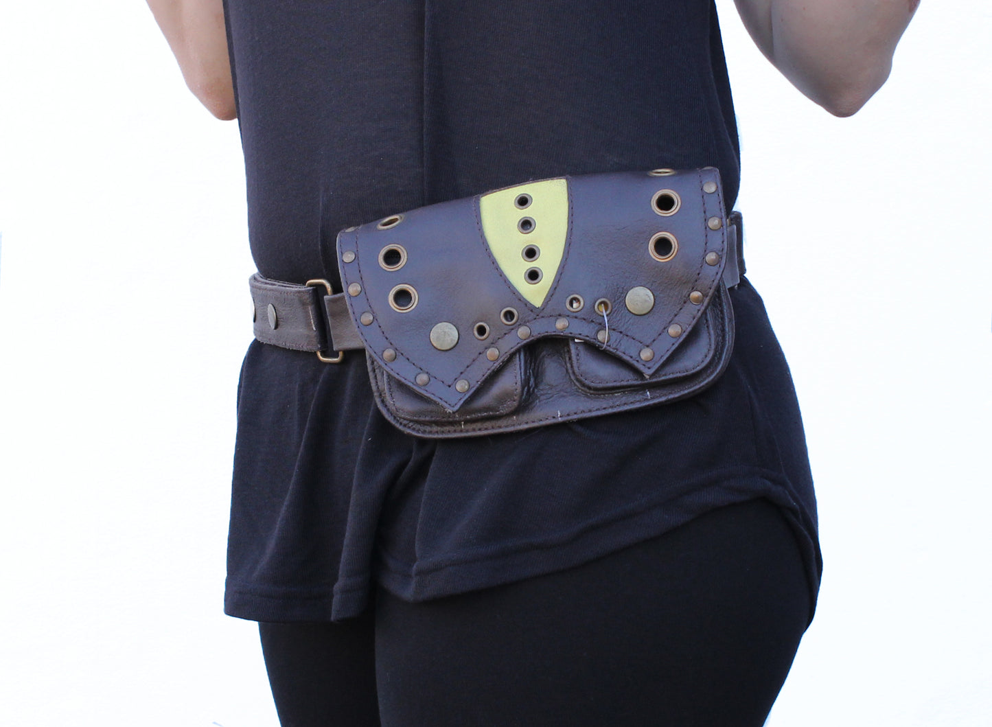 Leather Single Pocket Belt