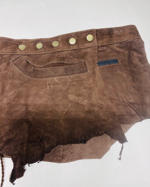 Leather Mini Pocket Warrior Skirt