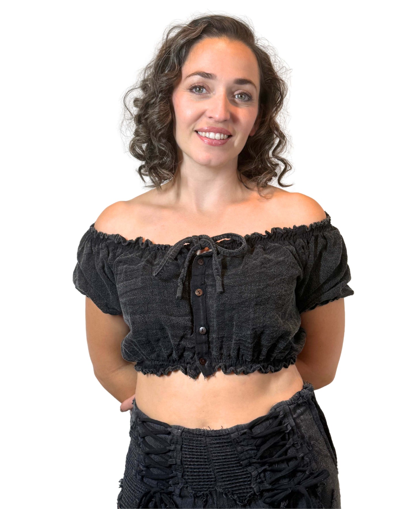 Peasant crop top