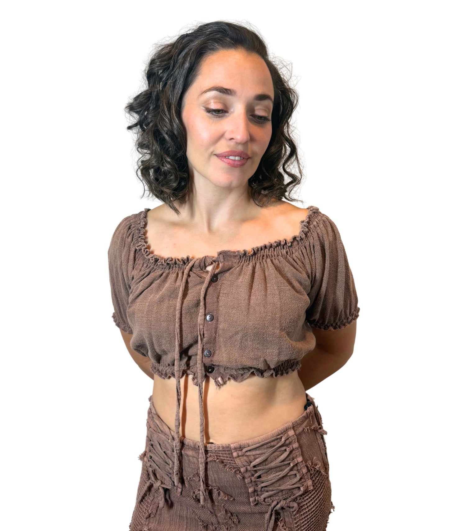 Peasant crop top