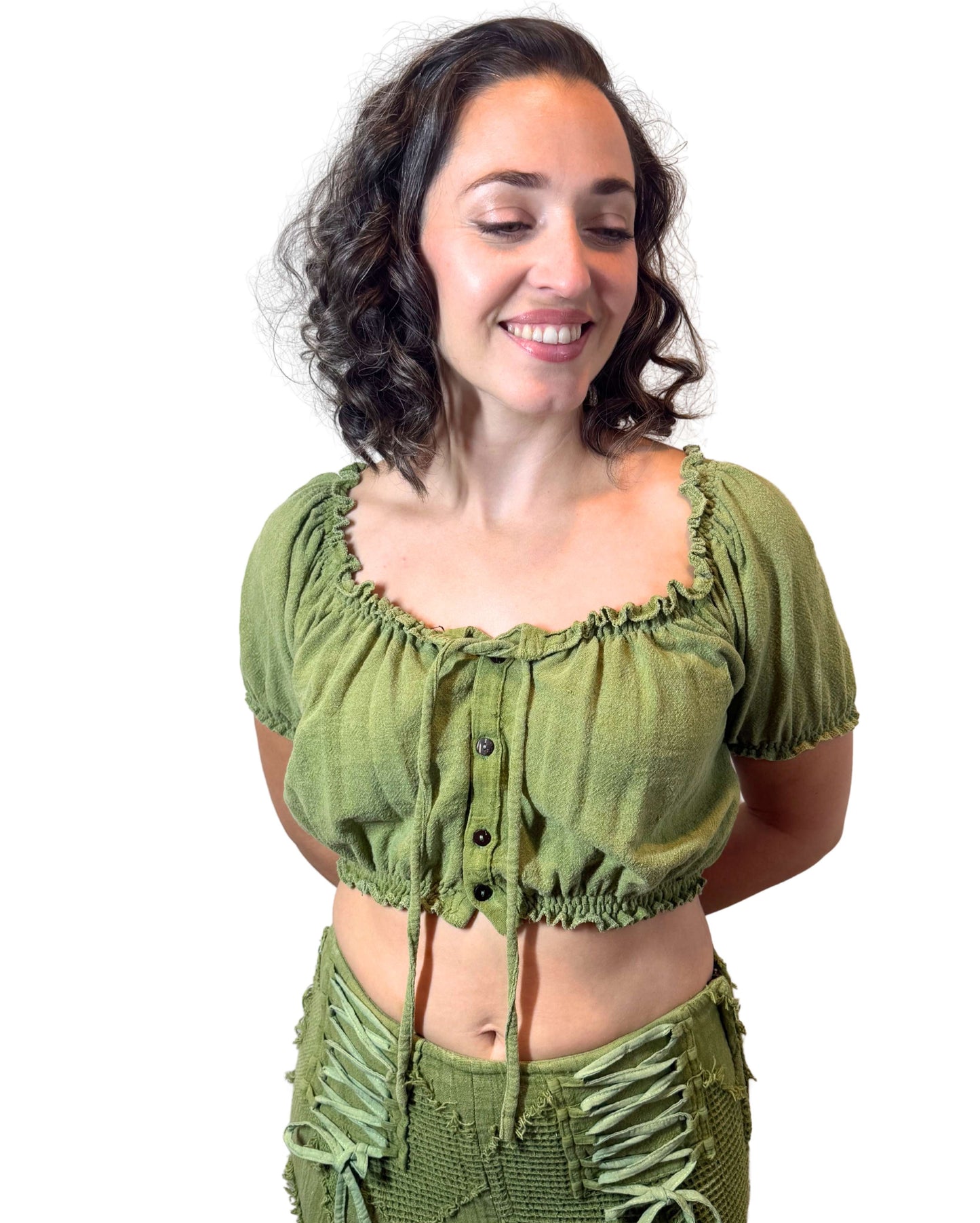 Peasant crop top