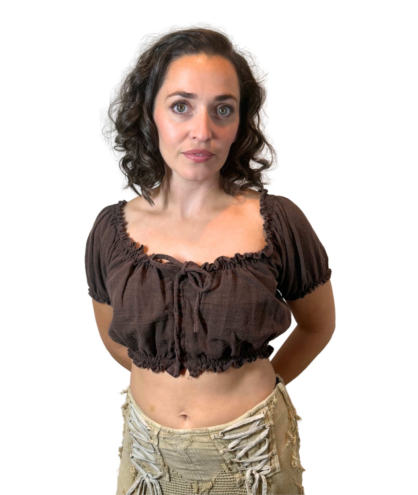 Peasant crop top