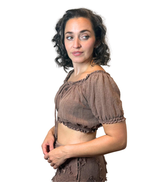Peasant crop top