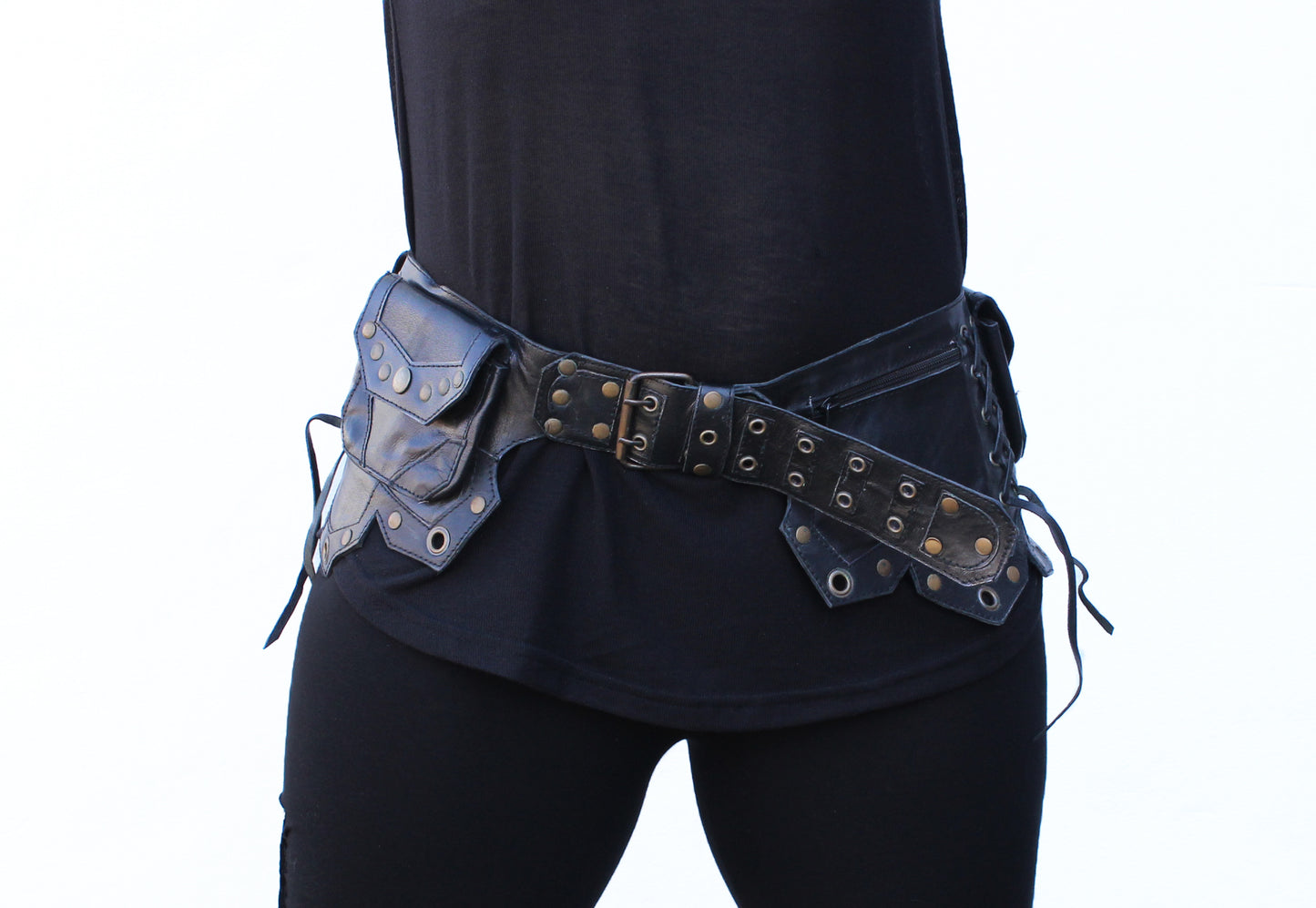 Leather Bat Girl Belt