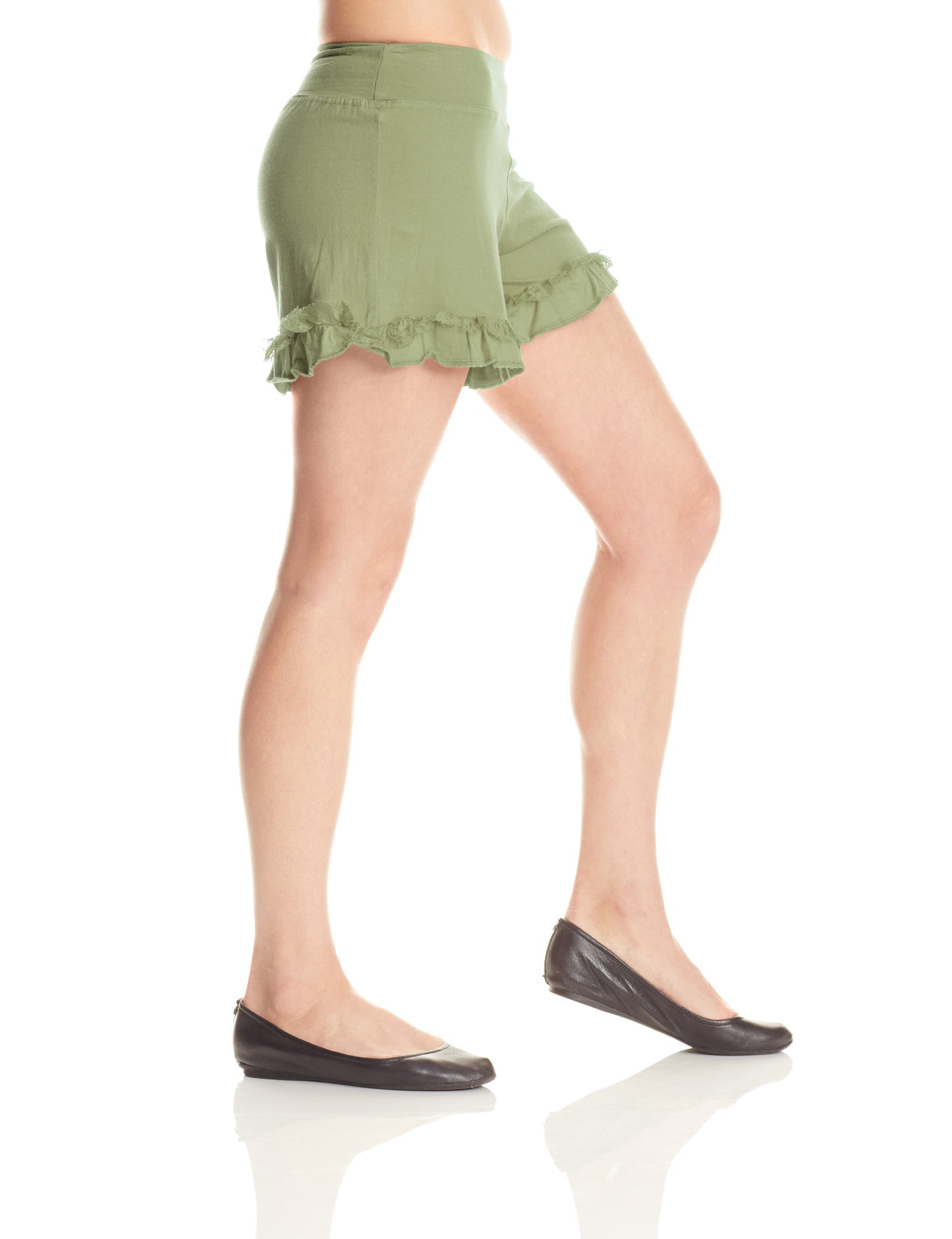 M103-B Lace Ruffle Shorts - Mishu Boutique